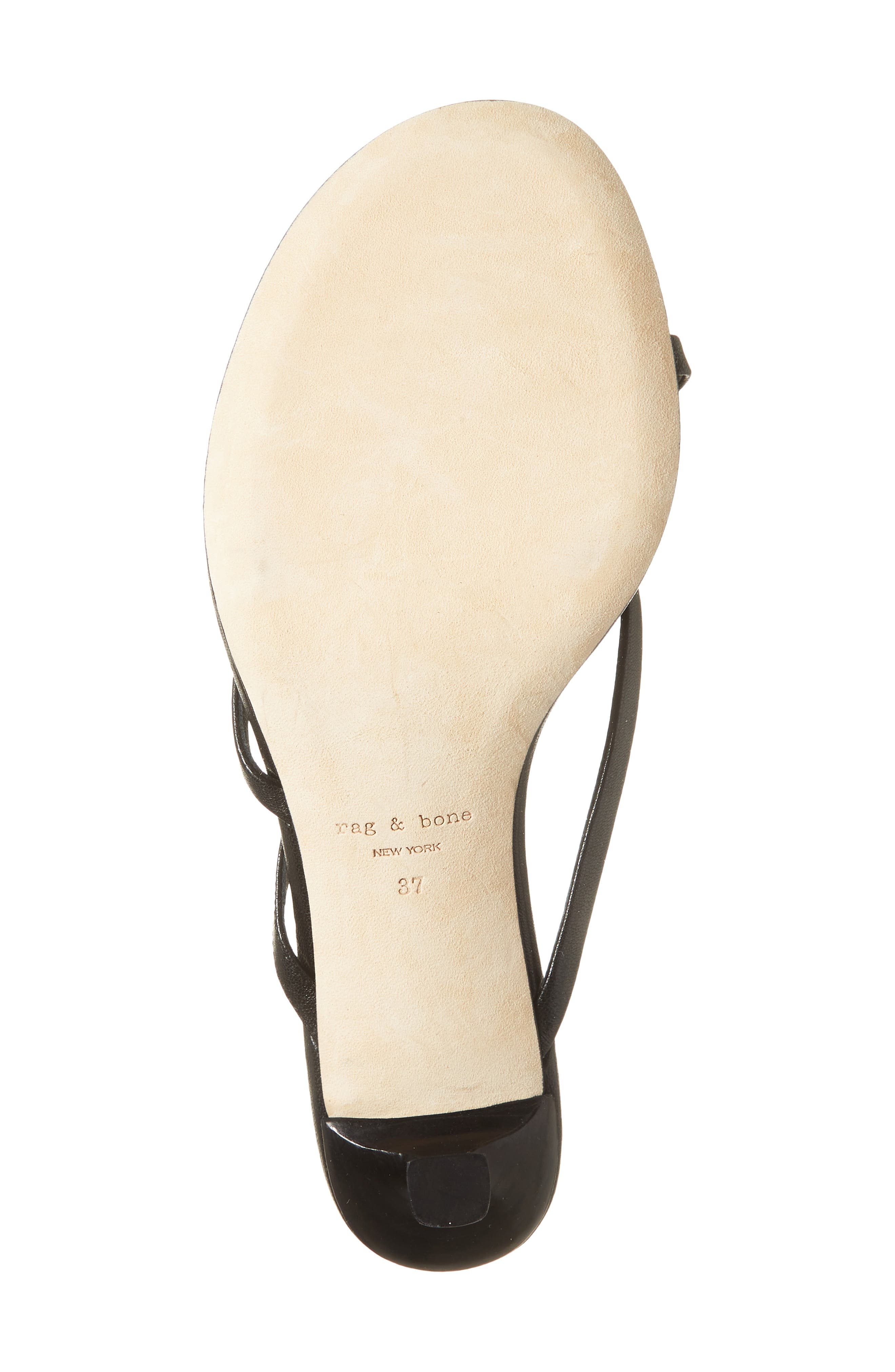 rag & bone Sammie Buckle Kitten Heel Slide Sandal in Black at Nordstrom - 6