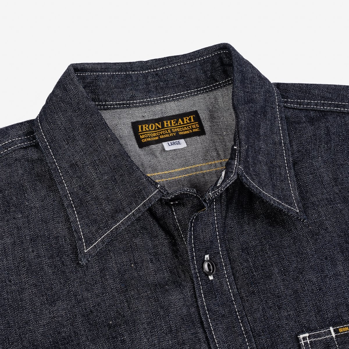 IHSH-322-IND 10oz Selvedge Denim Work Shirt - Indigo - 9