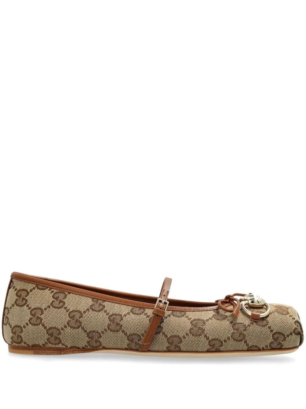 フラットシューズ GUCCI HORSEBIT GG SUPREME BALLET FLATS GUCCI Horsebit GG supreme ballet flats | tessabit | REVERSIBLE