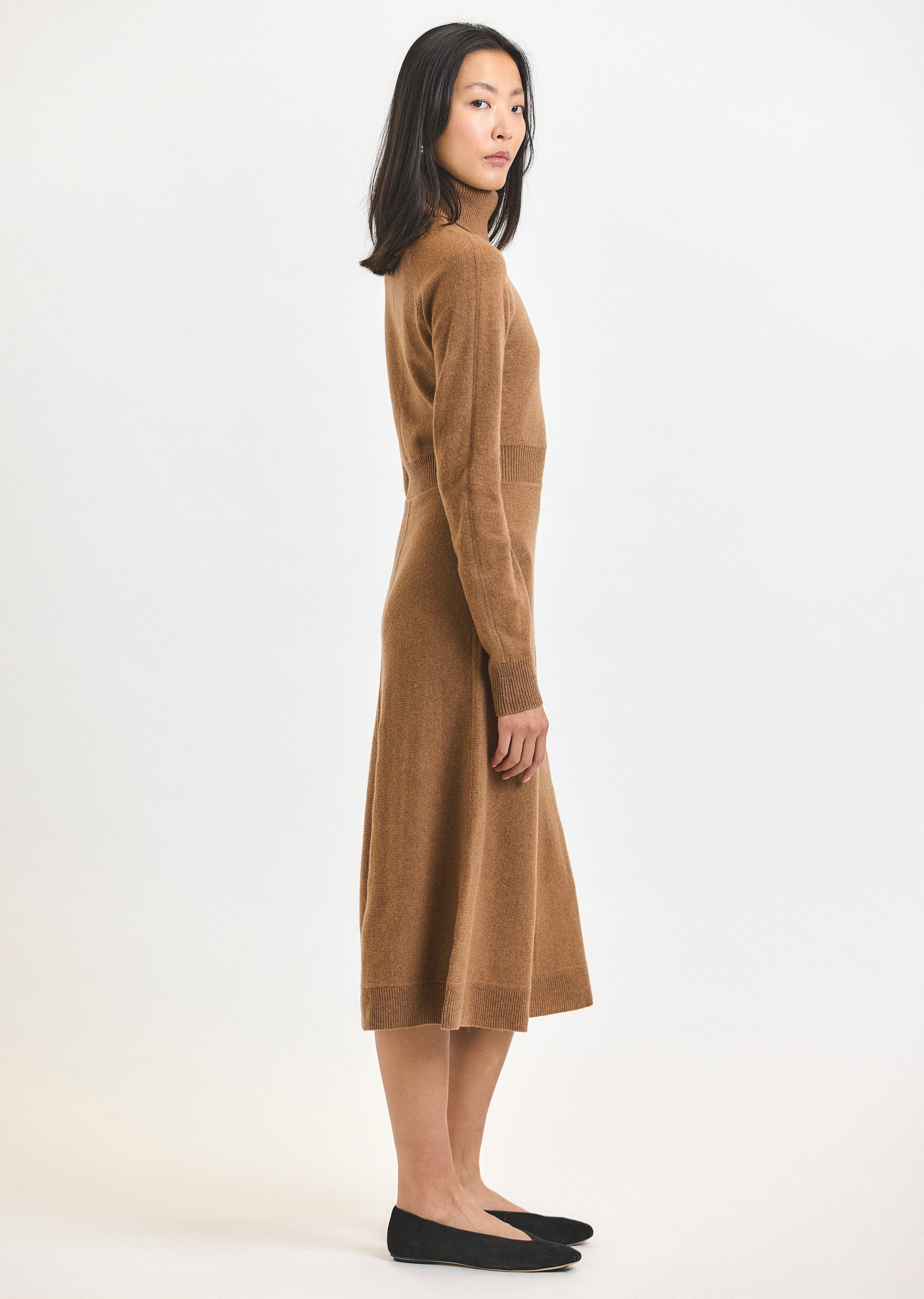 BETHANY LONG SLEEVE TURTLENECK DRESS - 3