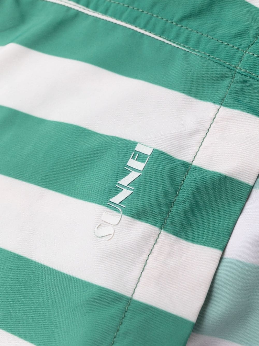 logo-print striped swim shorts - 3