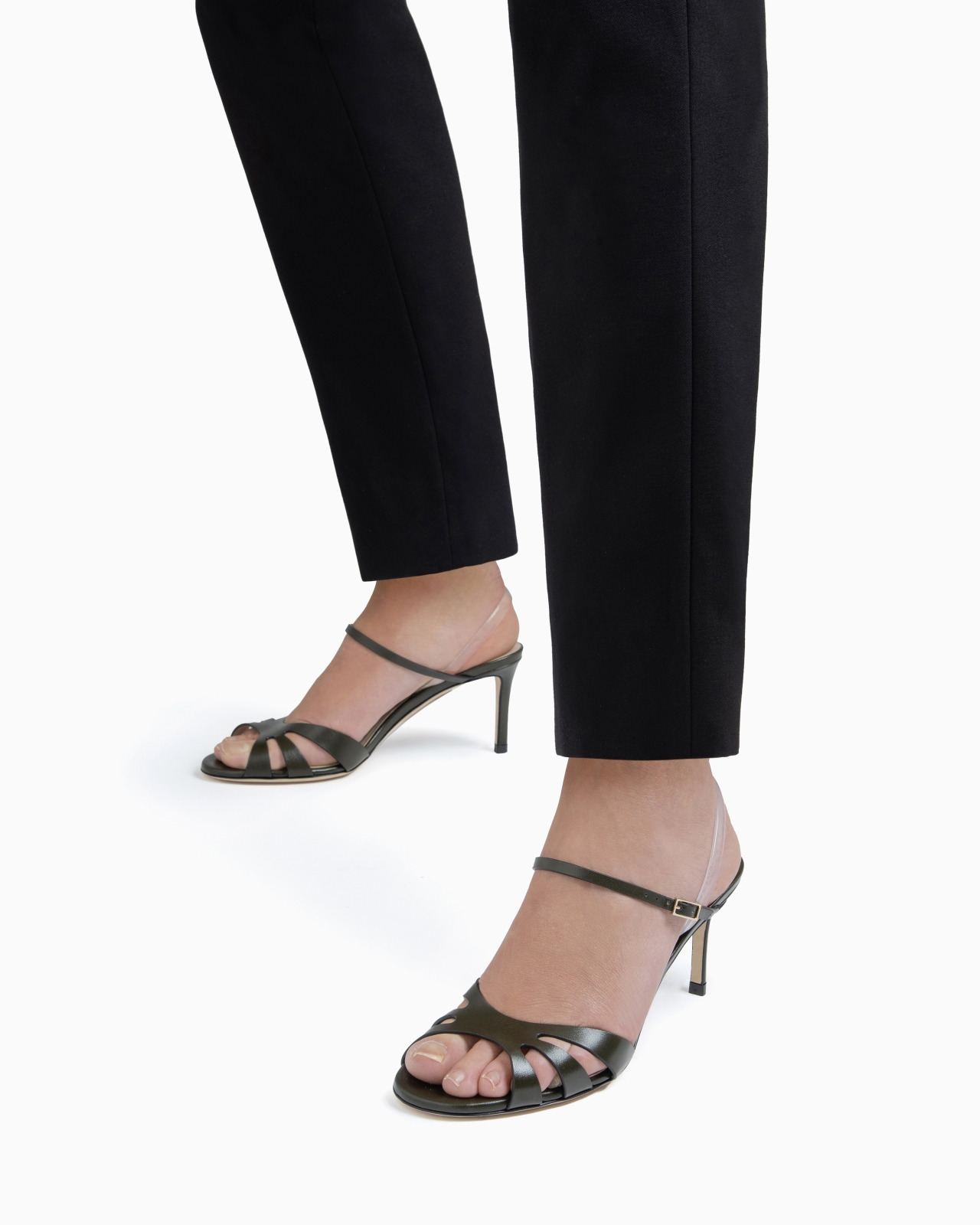 HEELED, NAPPA-LEATHER SANDALS - 6