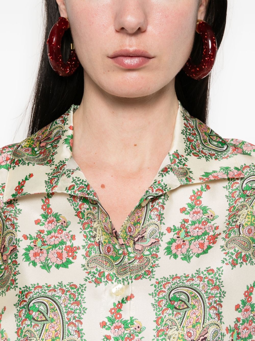floral-print shirt - 5