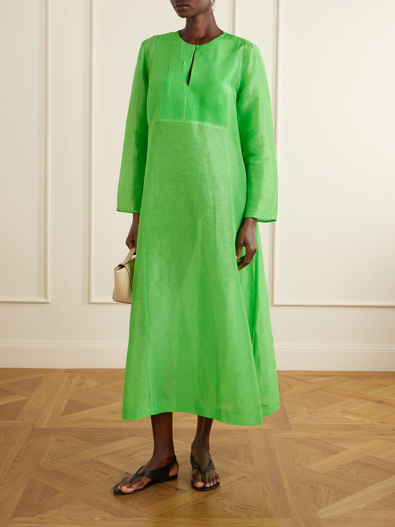 TORY BURCH Linen And Silk-blend Kaftan outlook