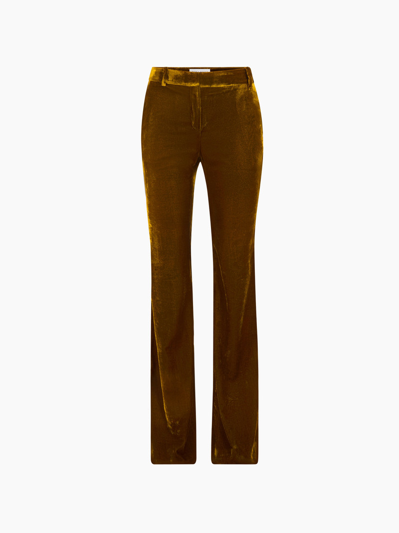 Fluid Velvet Flared Pants 4