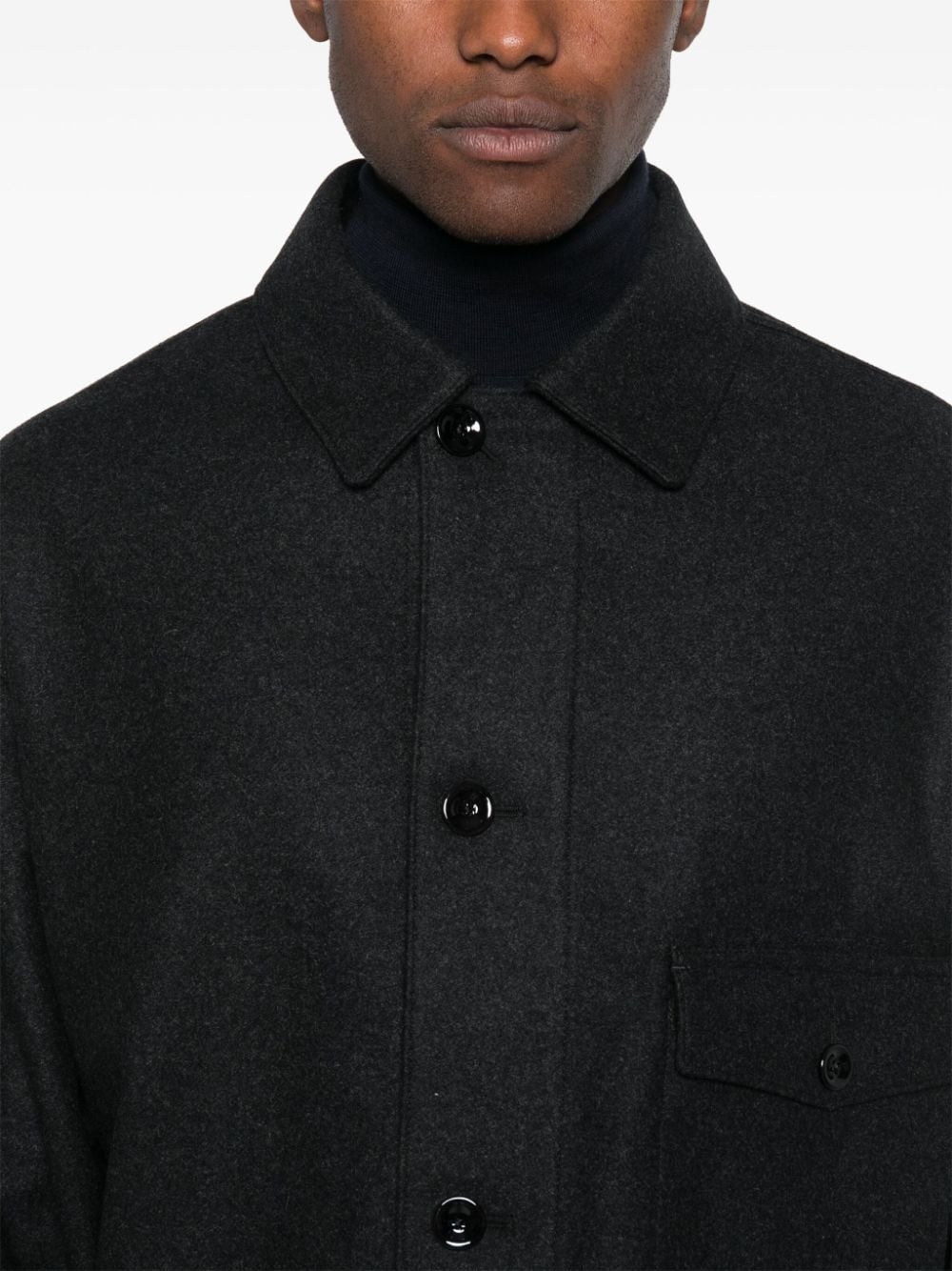 Lemaire Felted wool shirt jacket | wokstore | REVERSIBLE