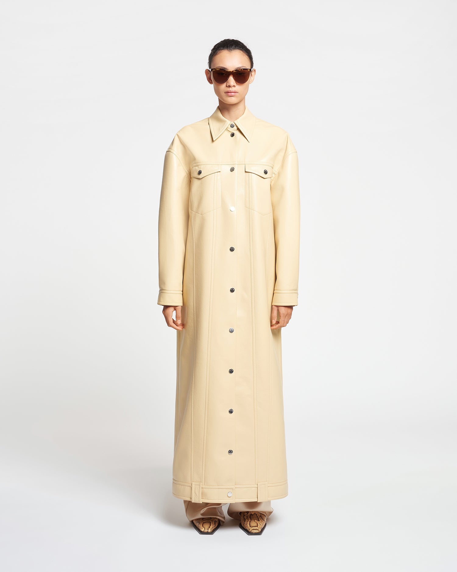 Regenerated Leather Coat - 2