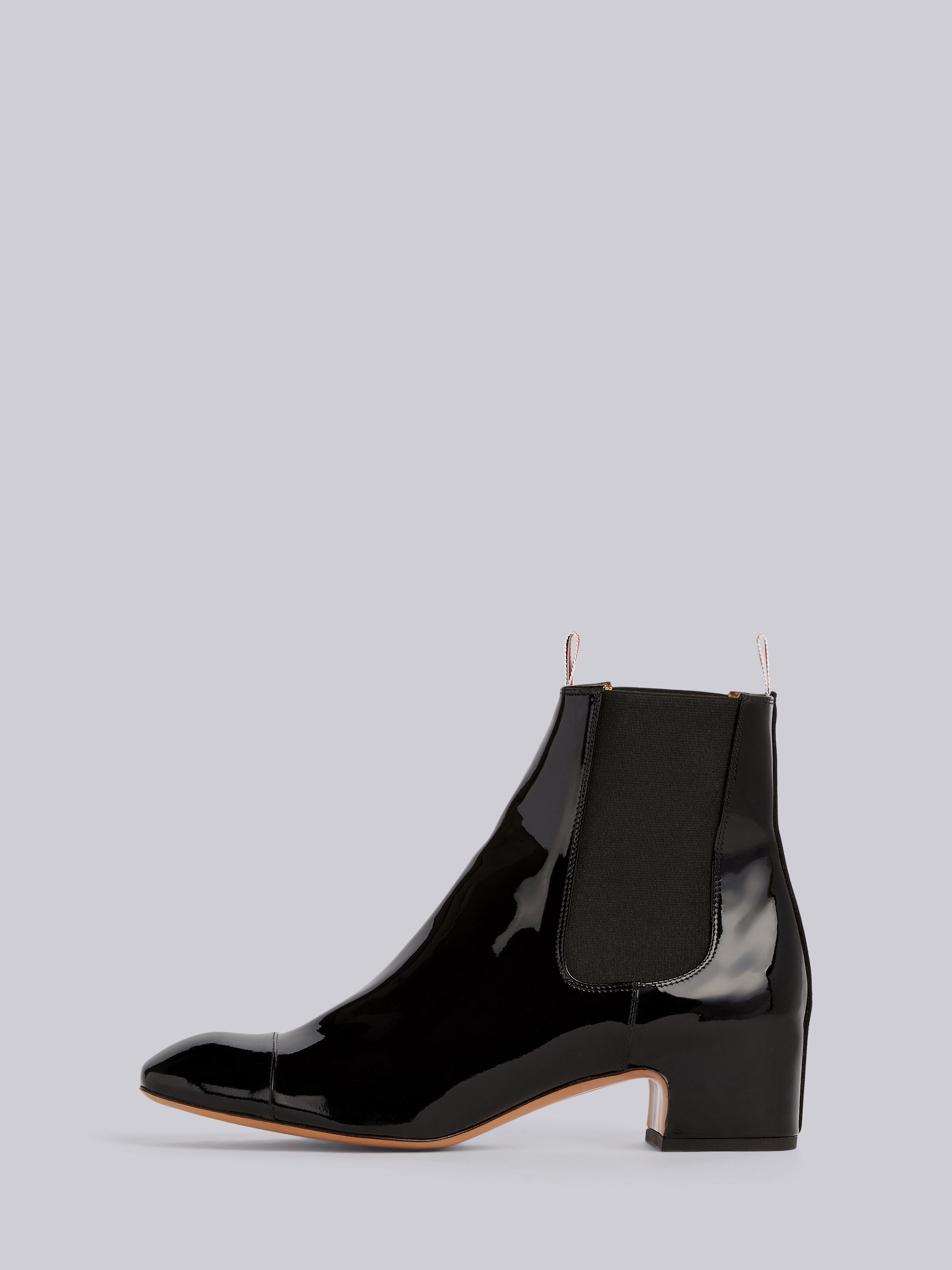 Block Heel Patent Leather Chelsea Boot - 3