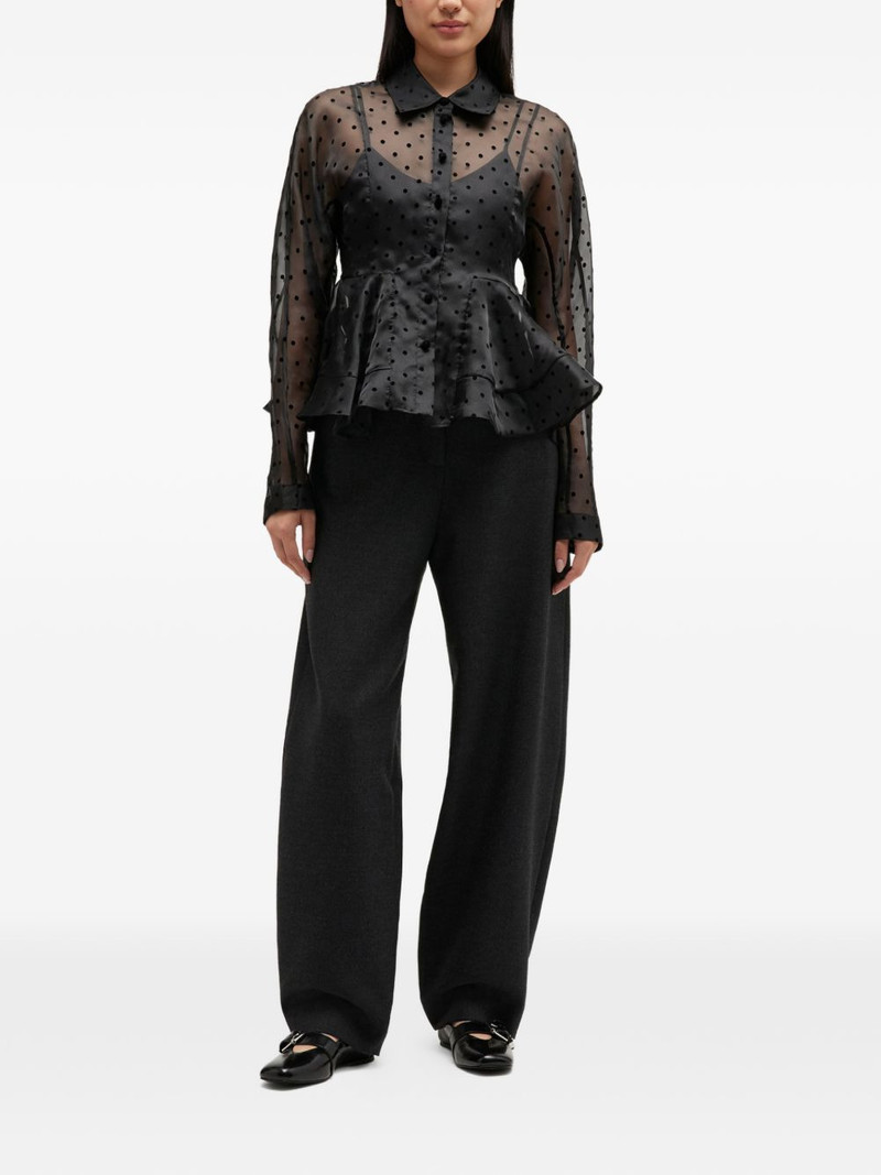 GANNI polka-dot peplum jacket outlook