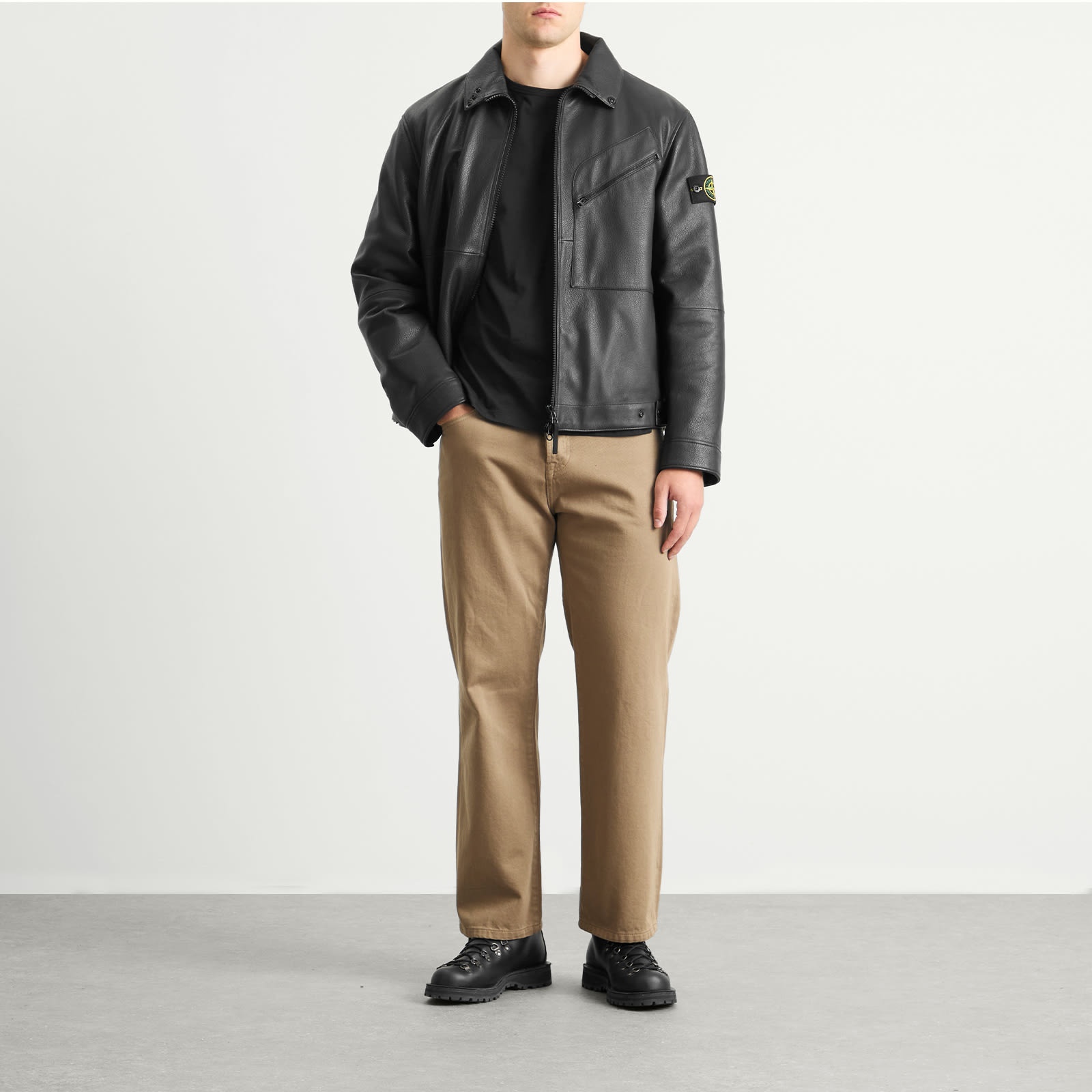 Stone Island PrimaLoft Leather Jacket - 4