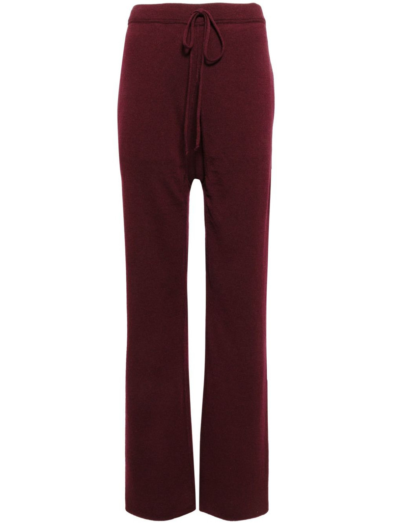 wool-blend flared trousers 1