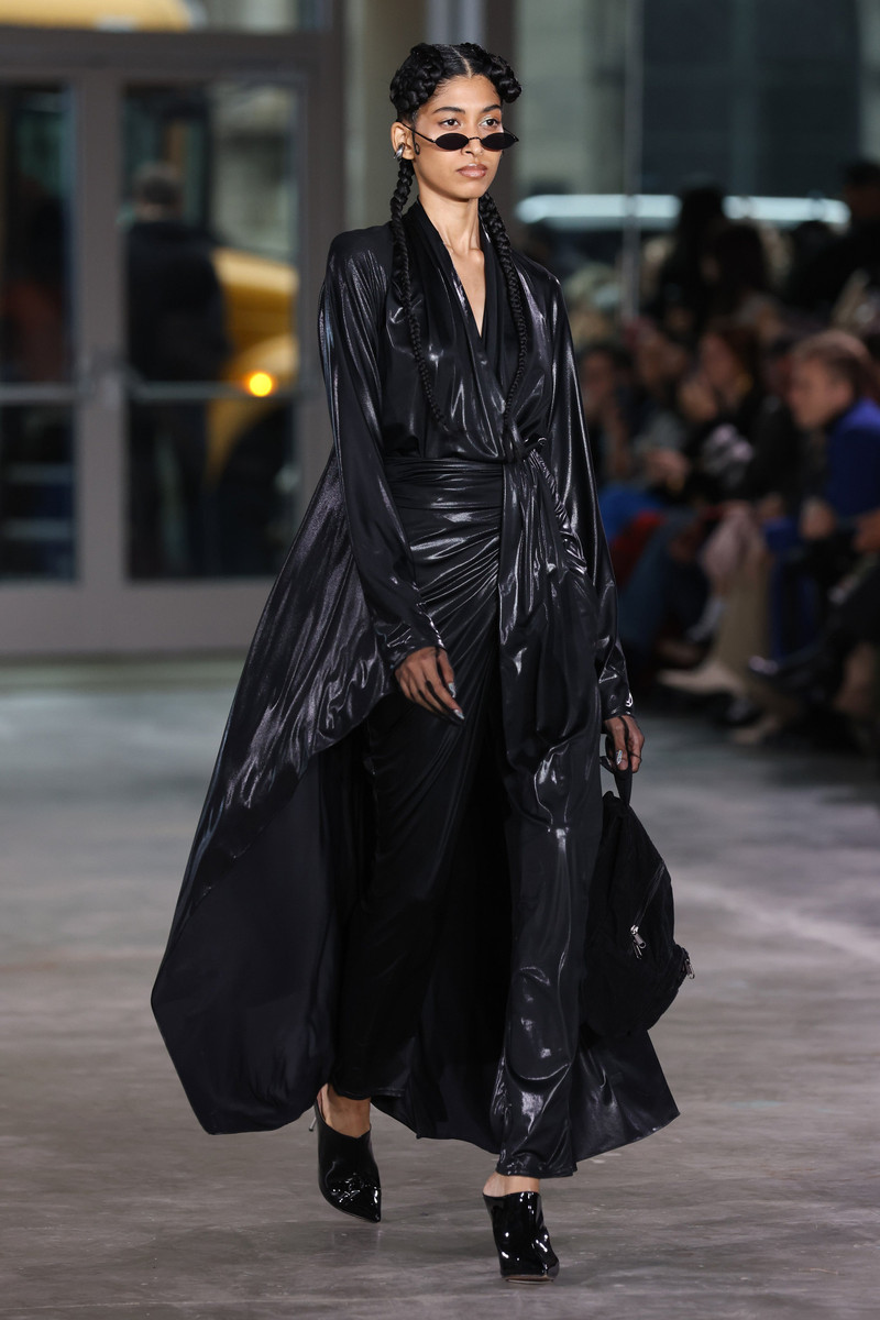 Coated Jersey Wrap Top 2