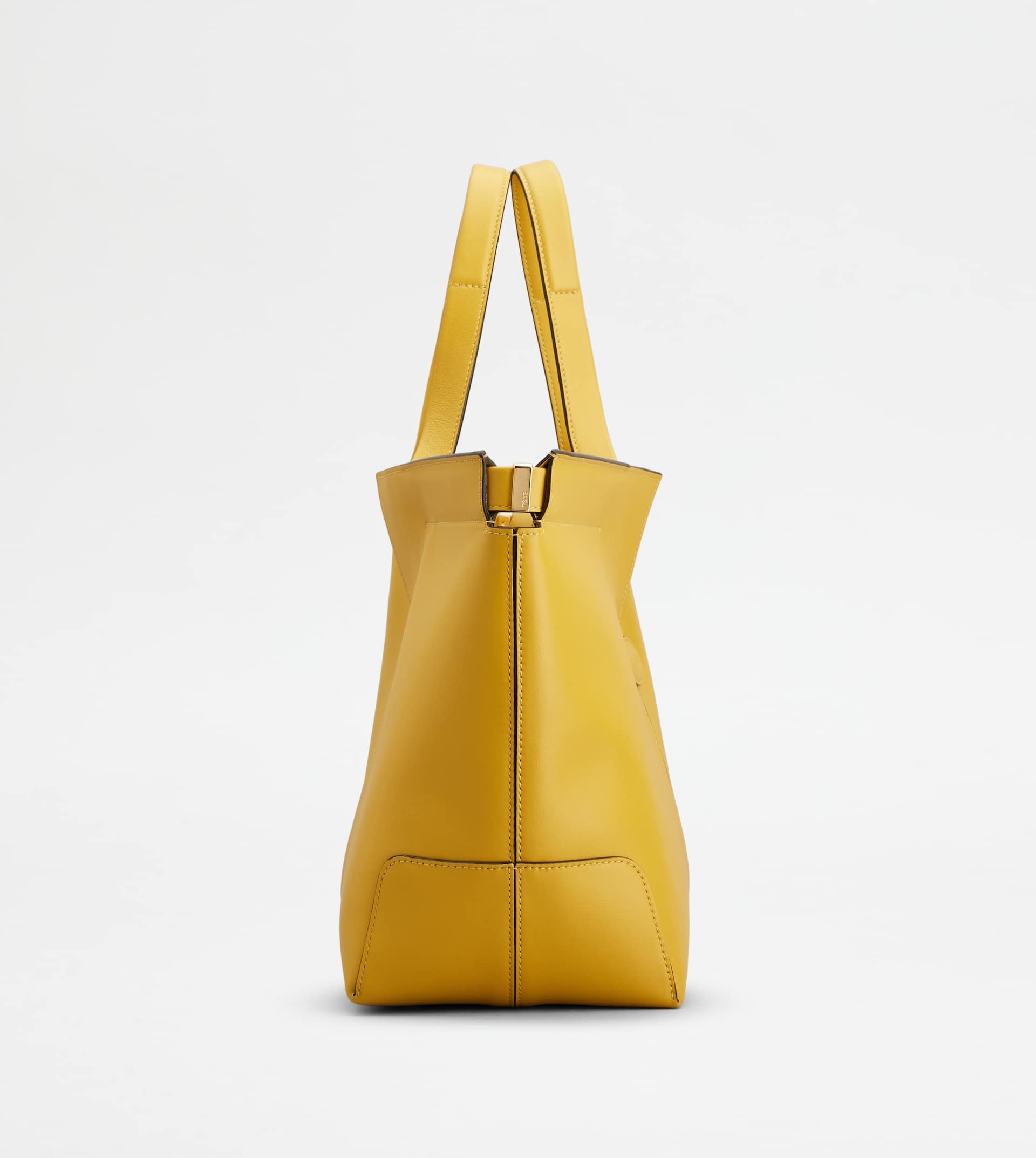 TOD'S DI BAG FOLIO IN LEATHER MEDIUM-SMALL - YELLOW - 2