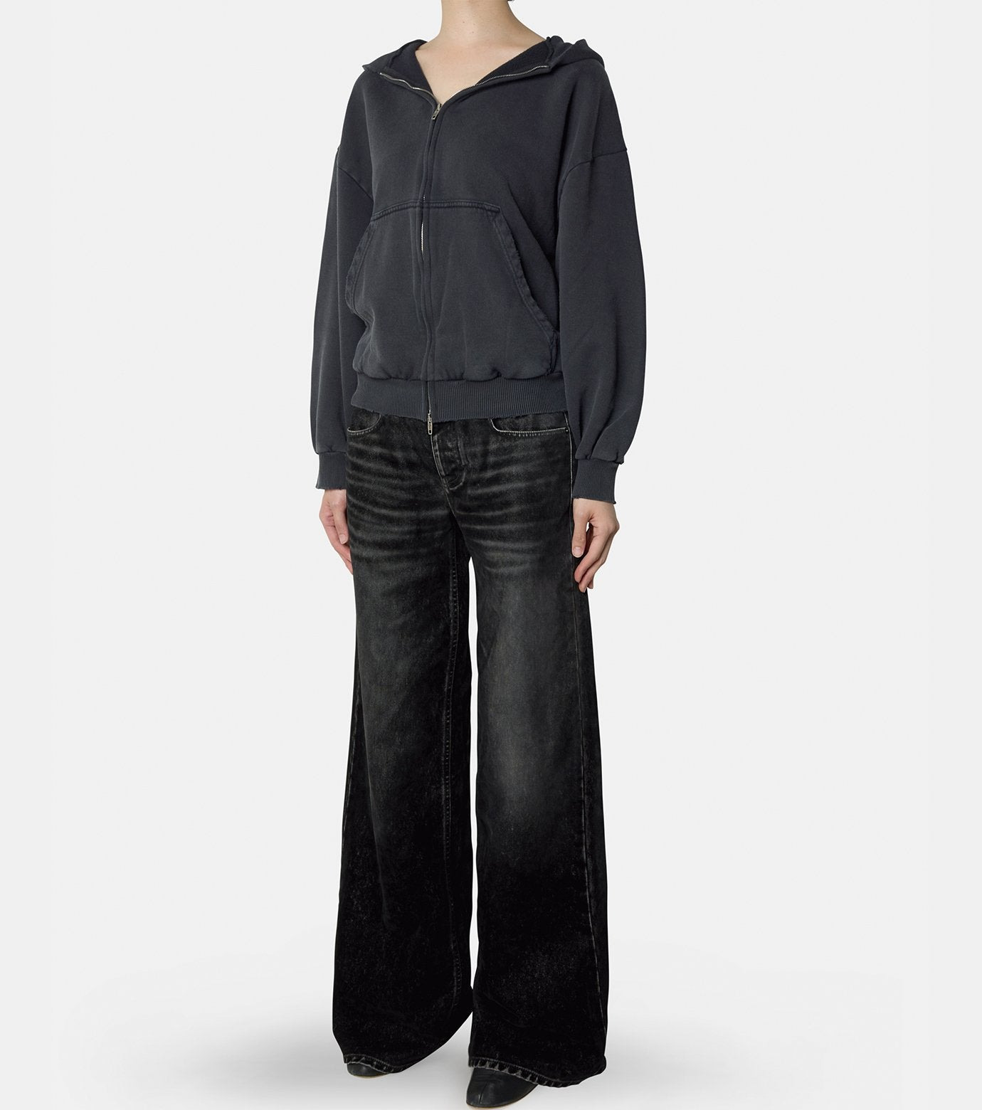 Lace-Up Zip-Up Hoodie - 4