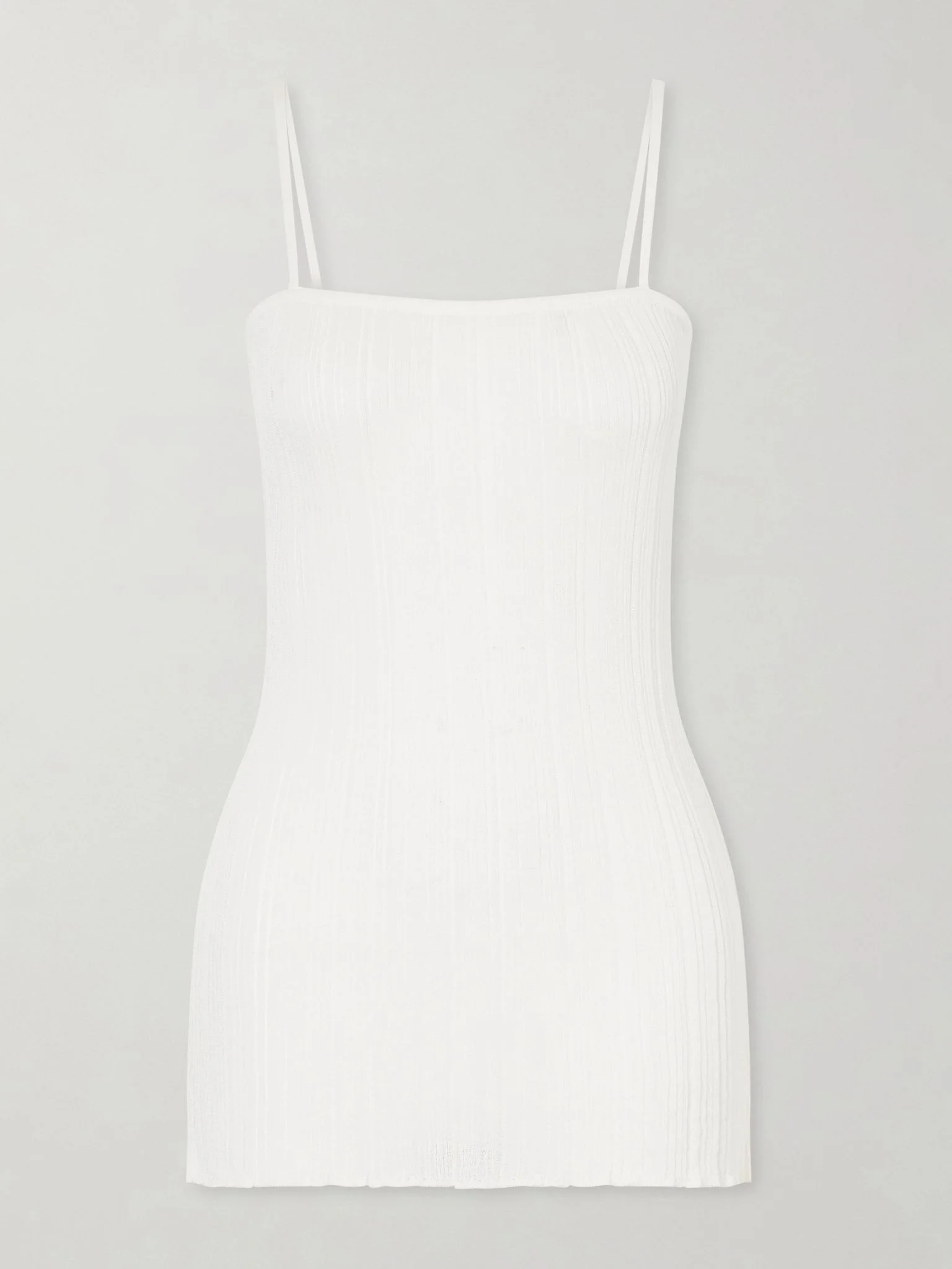 Ivana ribbed-knit top Off-white - 1