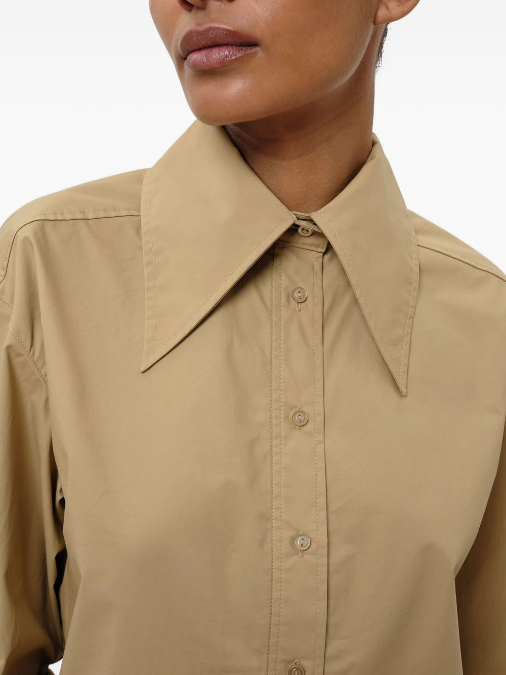 oversized collar button-up shirt - 5