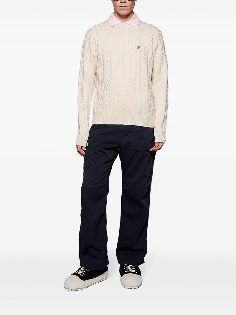 FILA cable knit crew neck jumper outlook