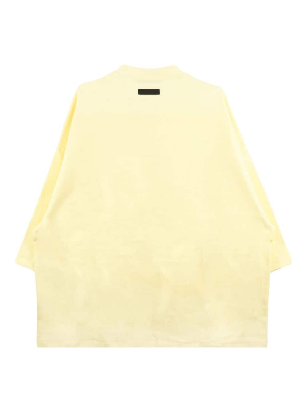 logo-flocked cotton T-shirt - 2