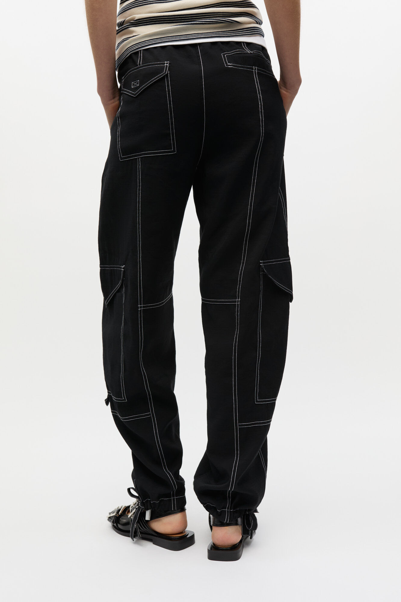 LIGHT SLUB POCKET PANTS - 3