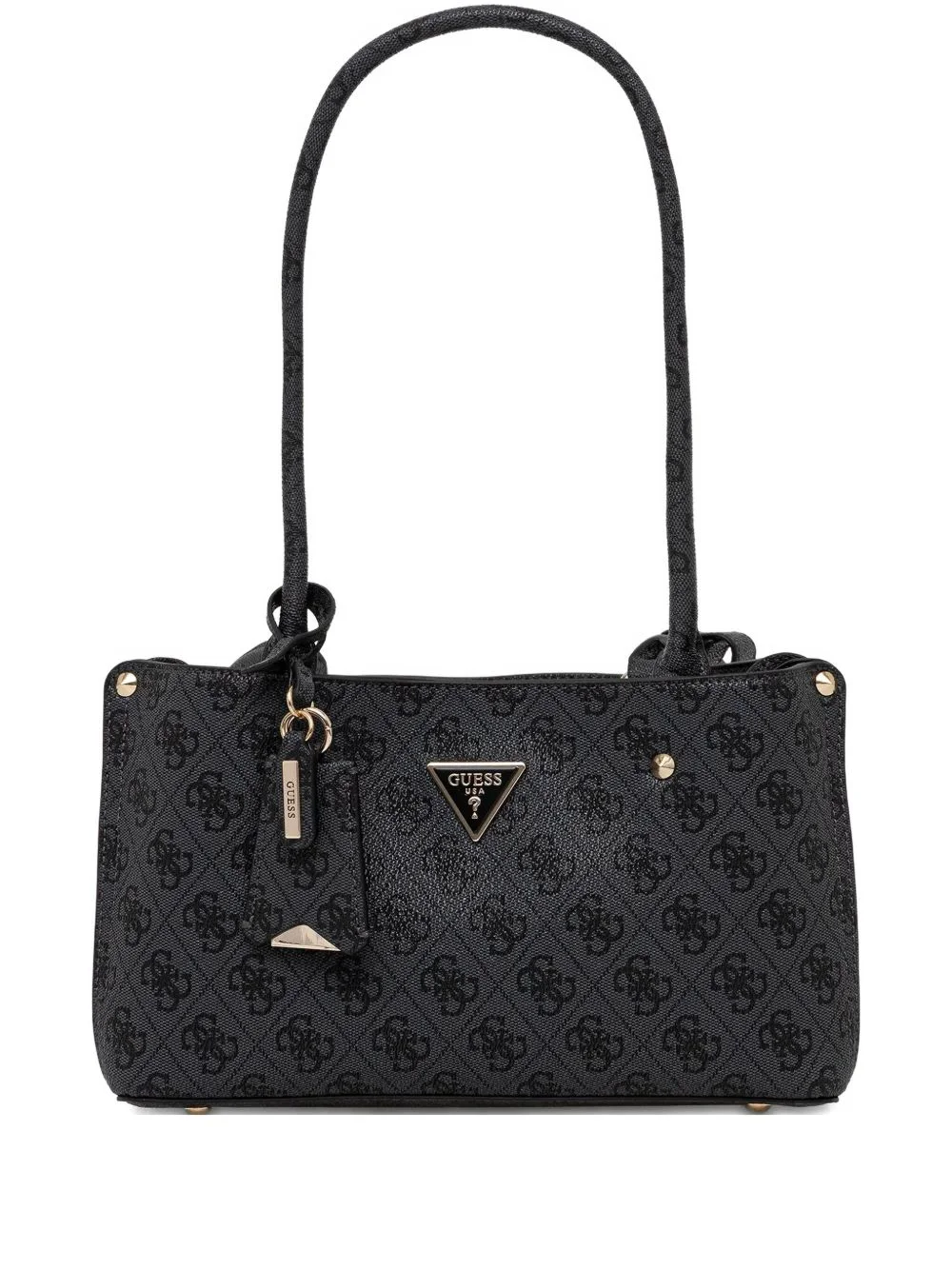 monogram plaque shoulder bag - 1