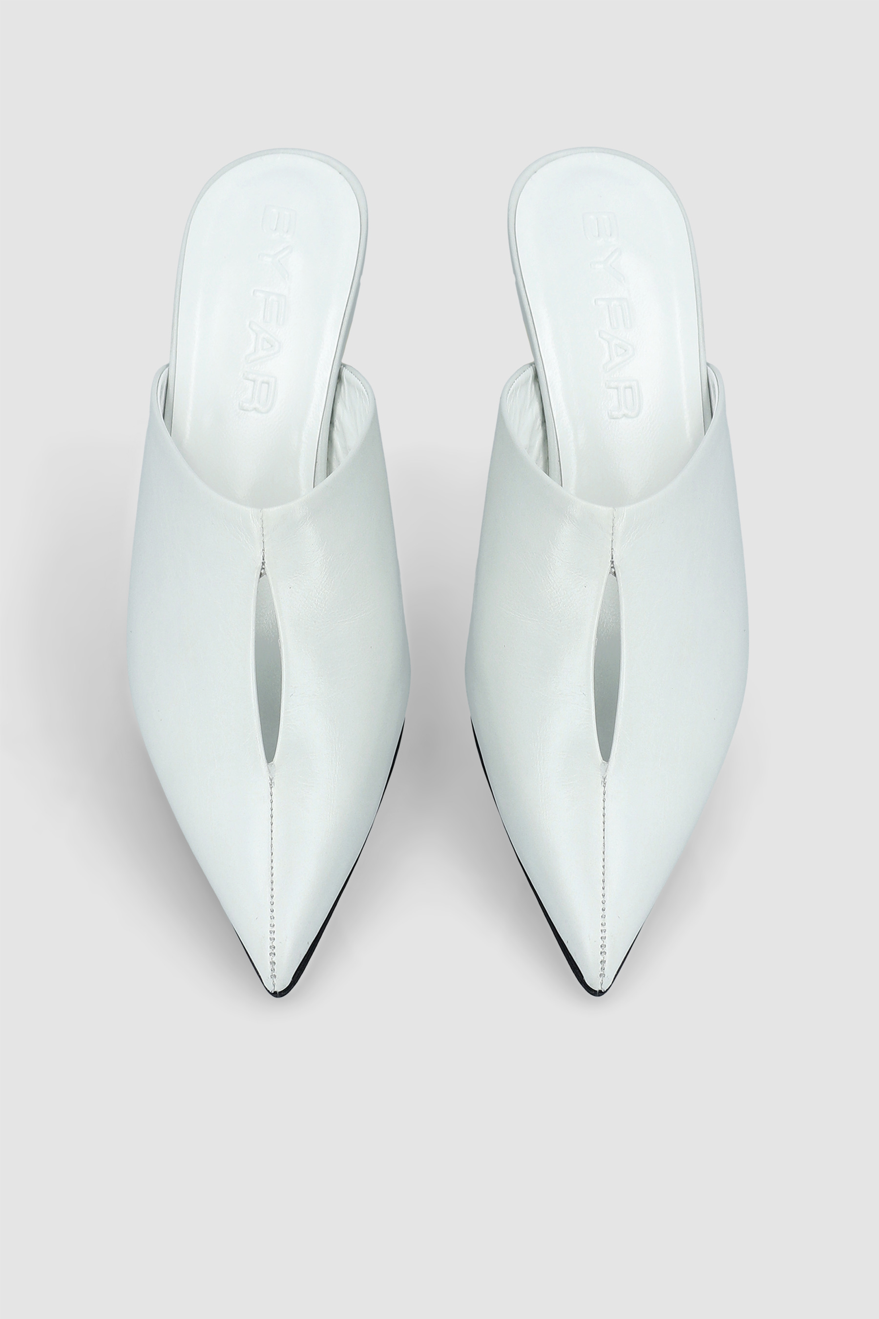 LUCIANA BURRATA CREASED CALF LEATHER MULE - 3