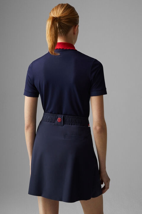 Carole Functional polo shirt in Navy blue/Red - 3