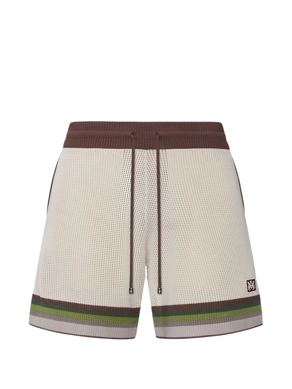 striped-detail drawstring-fastening shorts - 1