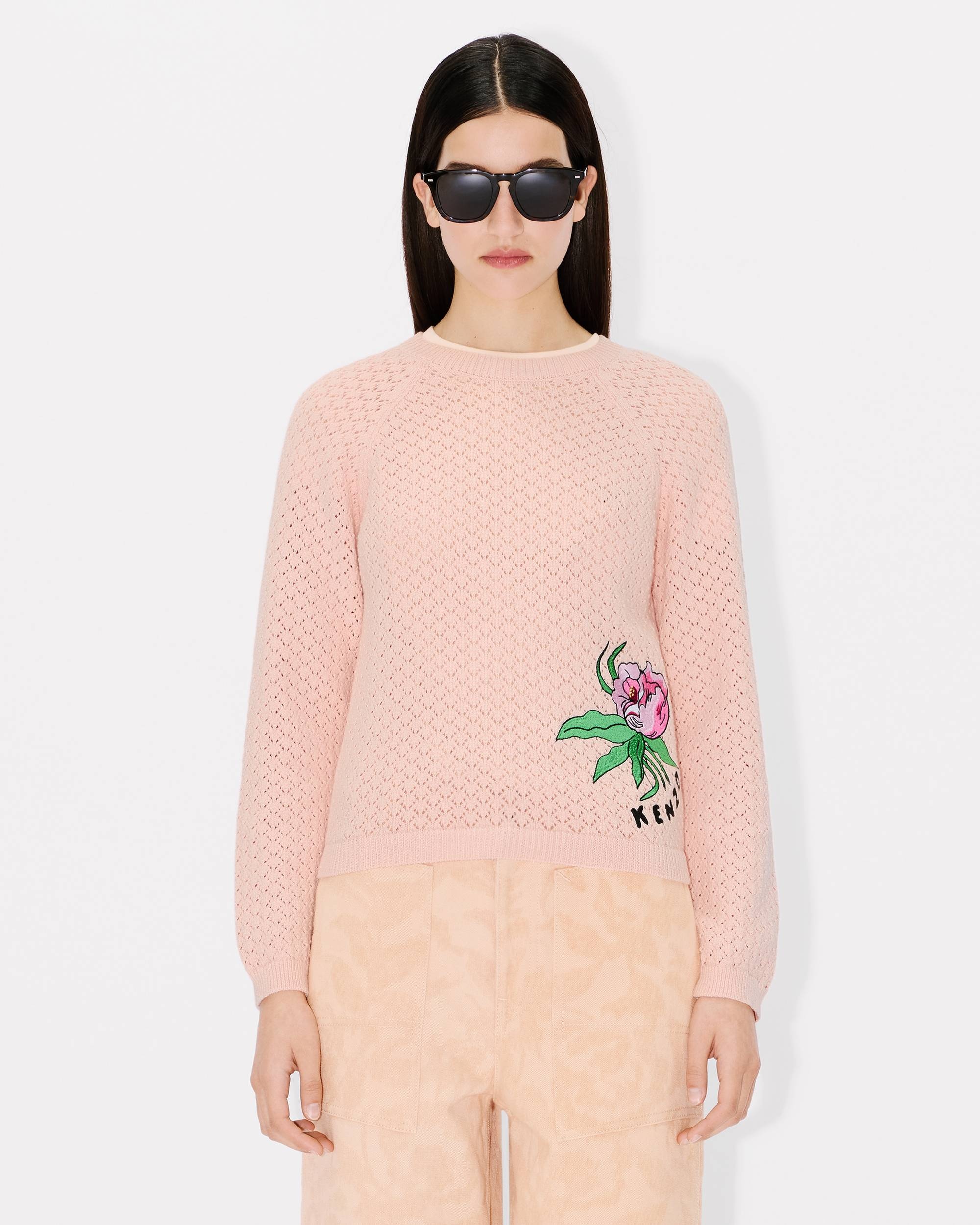 'KENZO Peonies' embroidered jumper - 3