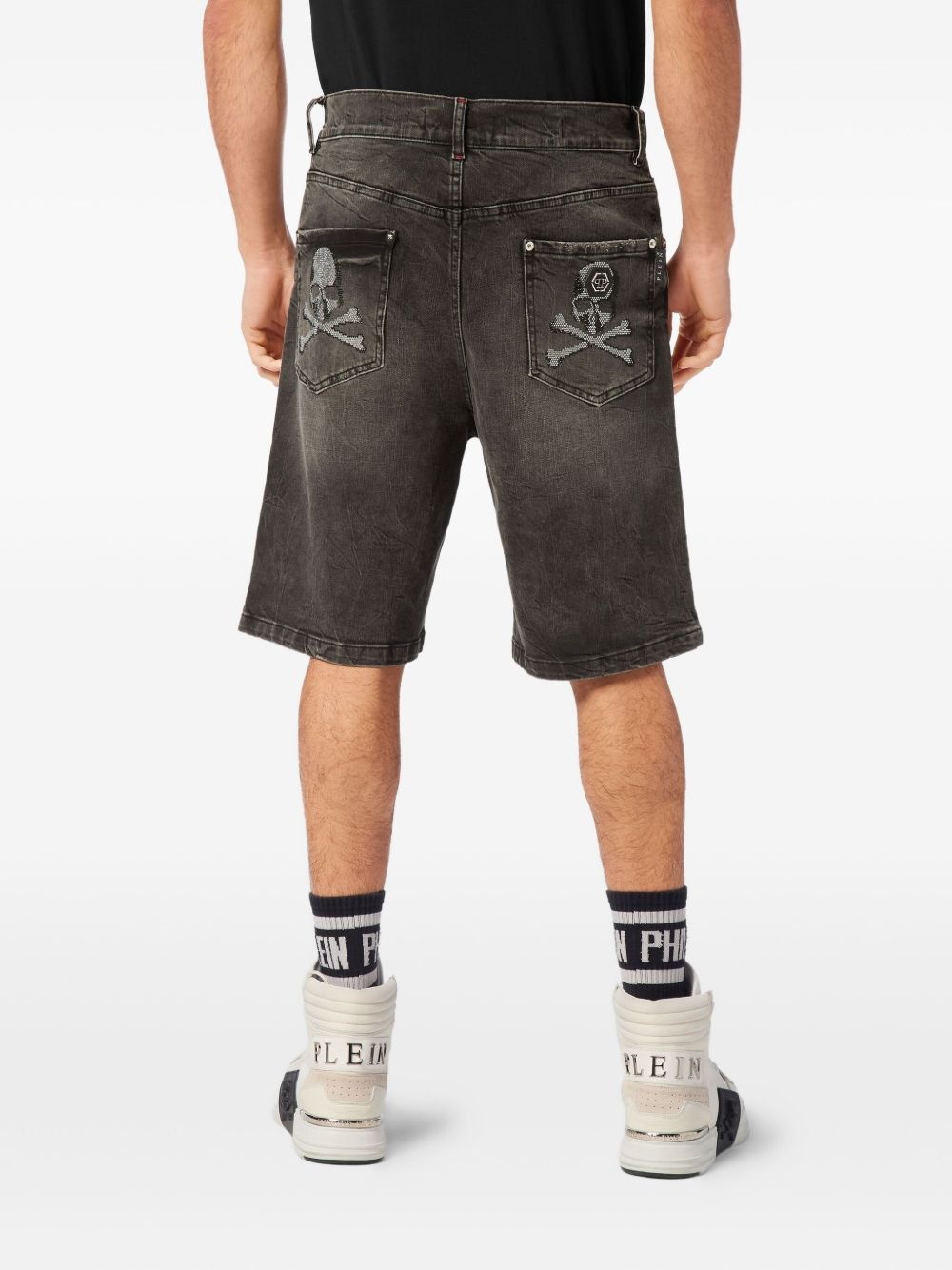 Formentera Skulls denim shorts - 4