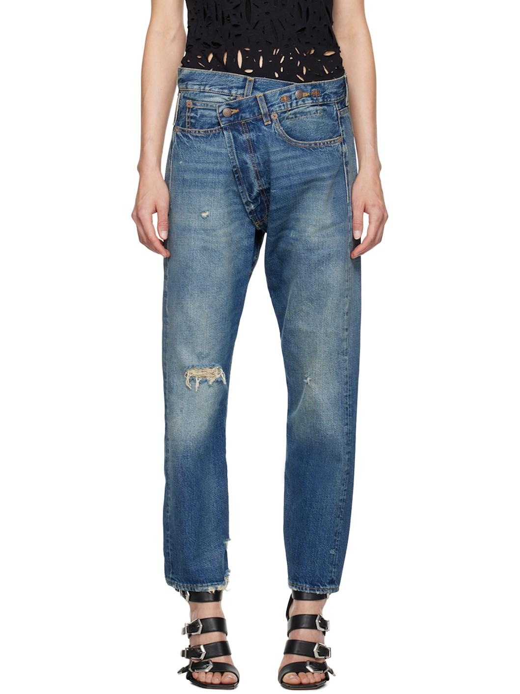 Blue Crossover Jeans - 1