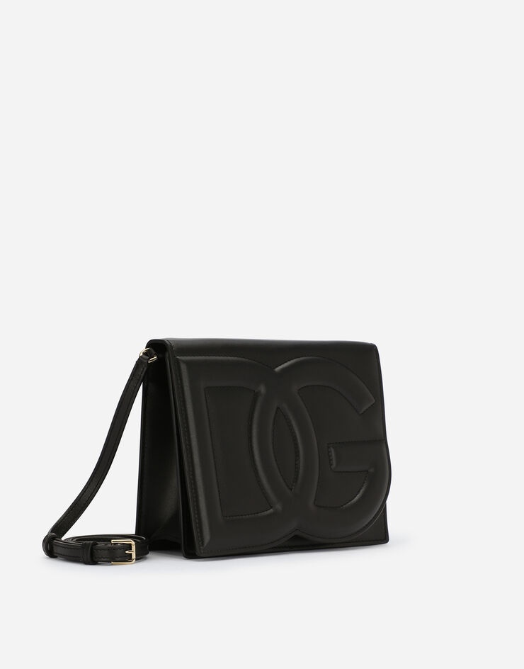 Calfskin crossbody bag with logo - 3