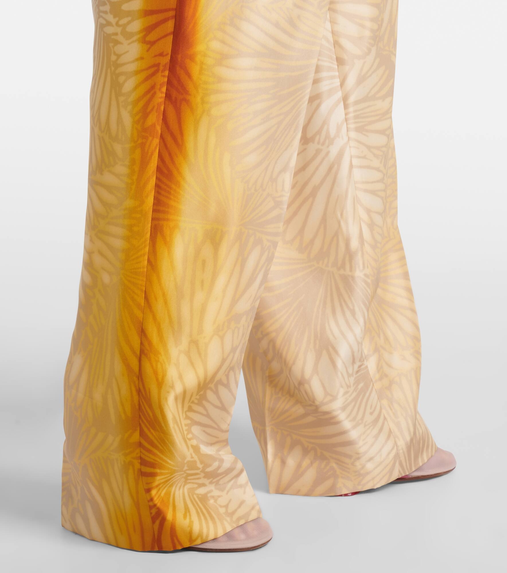 Porters printed silk wide-leg pants - 5