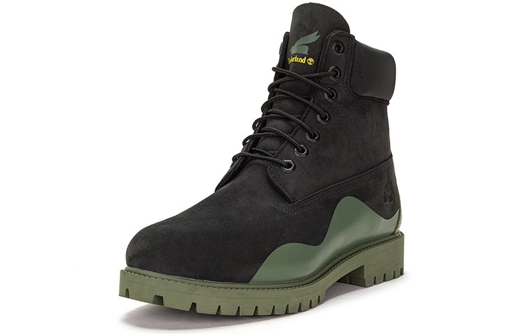 Timberland Heritage 6 Inch Waterproof Boot 'Black Nubuck with Green' A5UYWW - 3