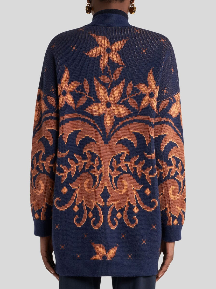 WOOL JACQUARD CARDIGAN - 4