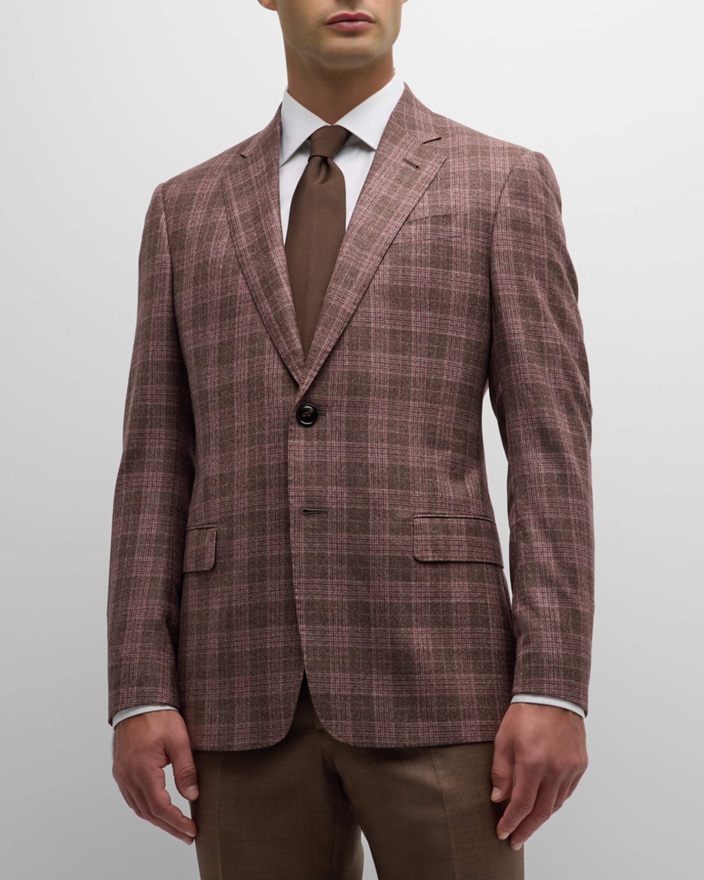 Men's Soft Wool-Cashmere Plaid Sport Coat - 2