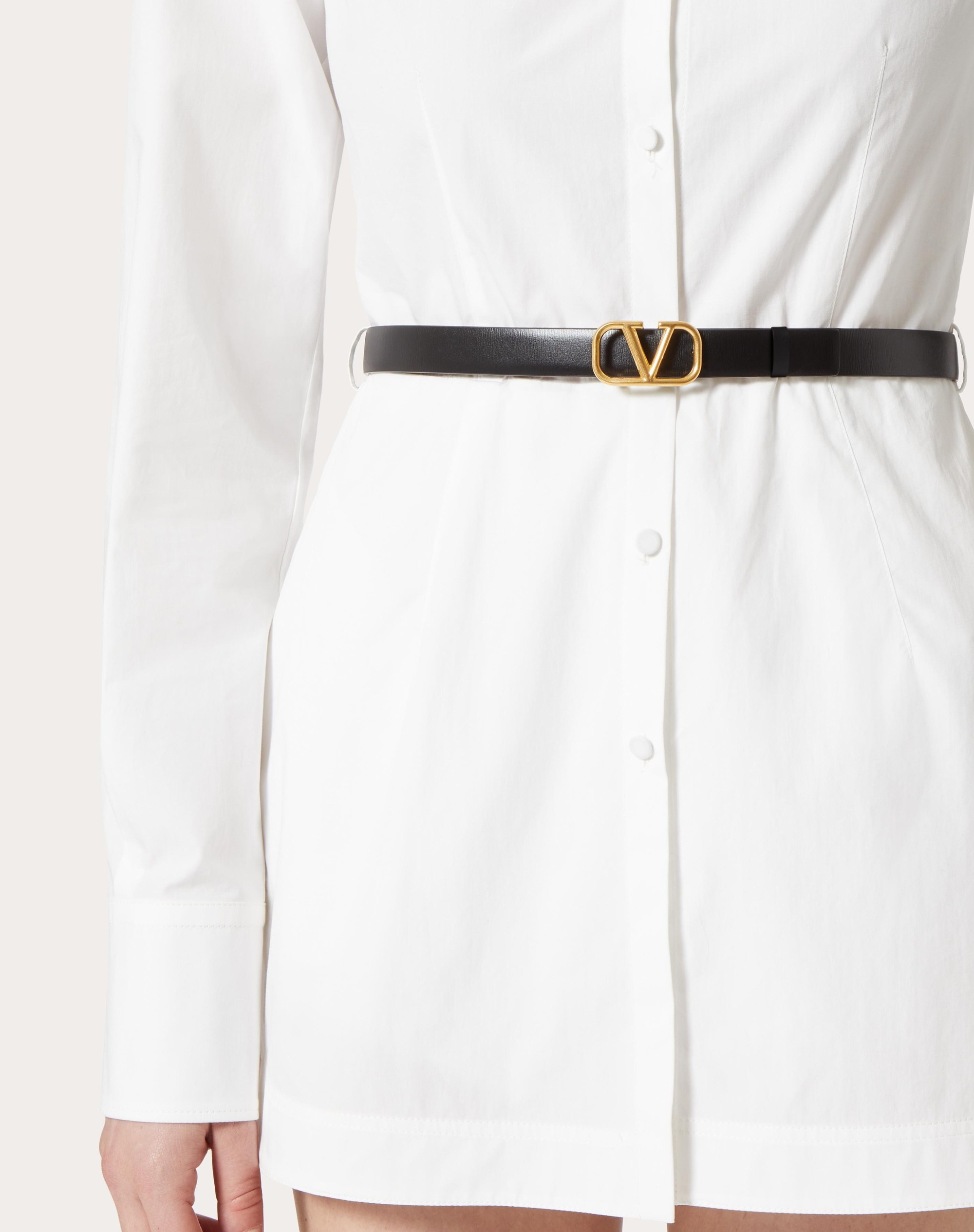 VLOGO SIGNATURE REVERSIBLE BELT IN SHINY AND METALLIC CALFSKIN 20MM - 5