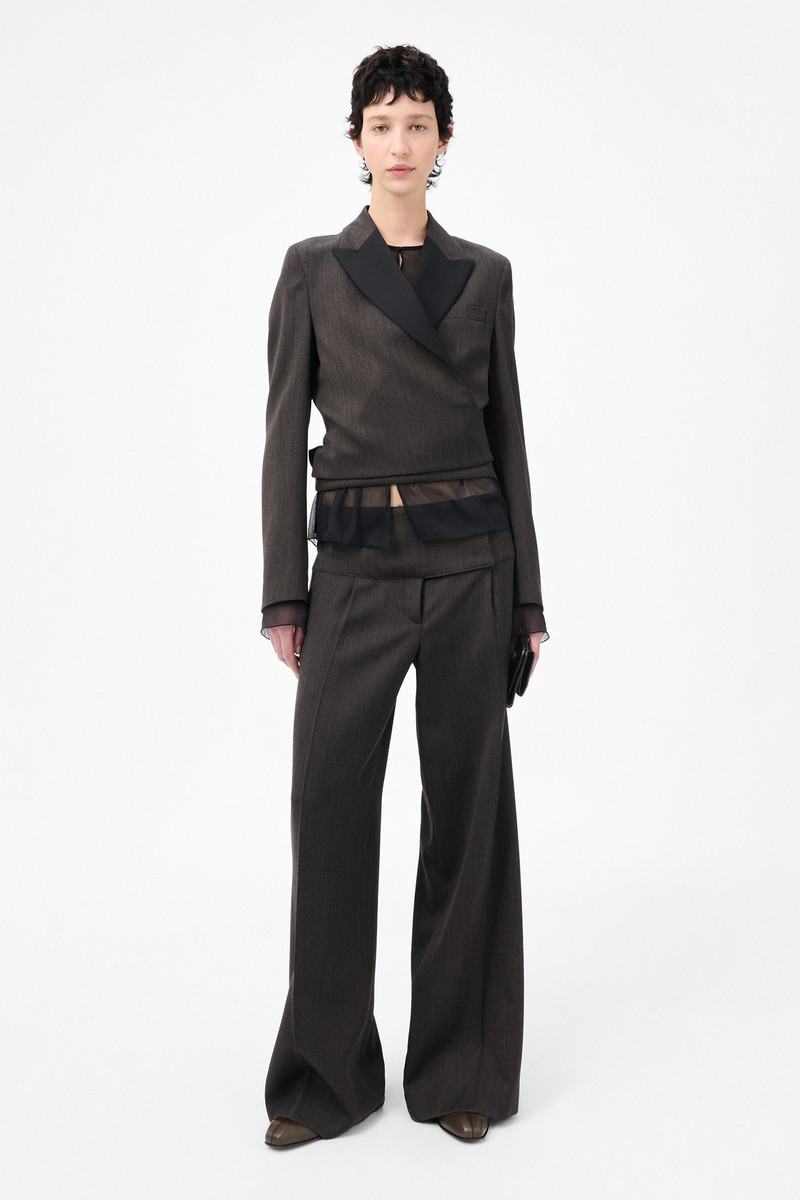 Our Legacy Our Legacy Wrap Blazer Havana Brown Chain Wool outlook