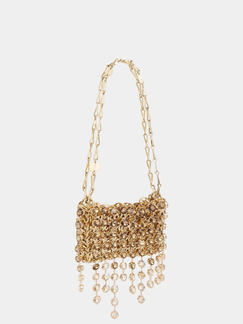 rabanne 1969 GOLD NANO BAG STRASS outlook