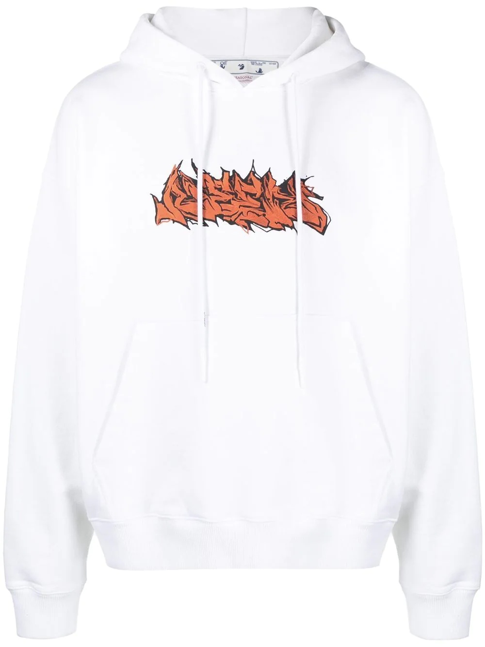 logo-print drawstring hoodie - 1