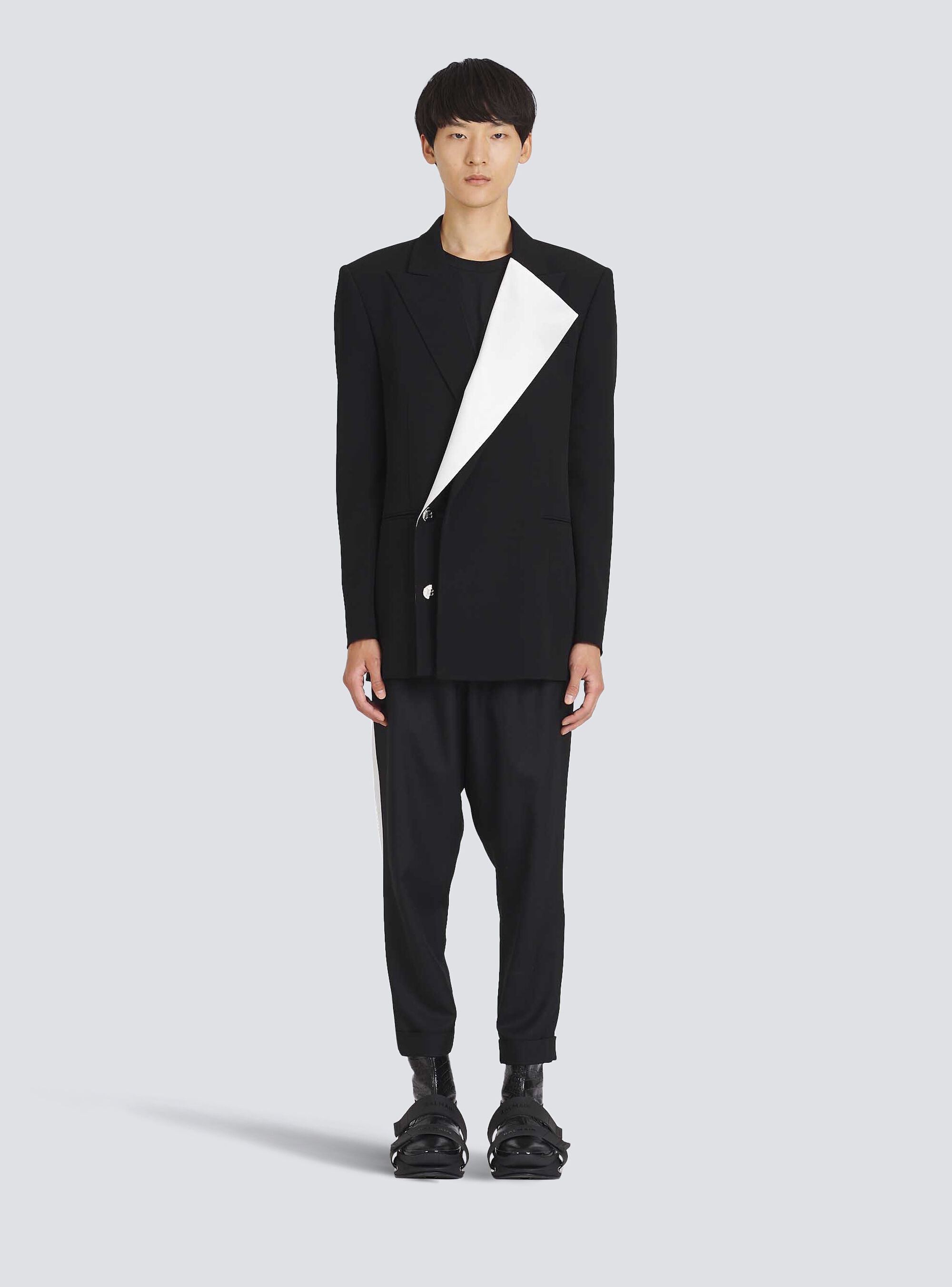 Eco-designed blazer with satin collar - 3