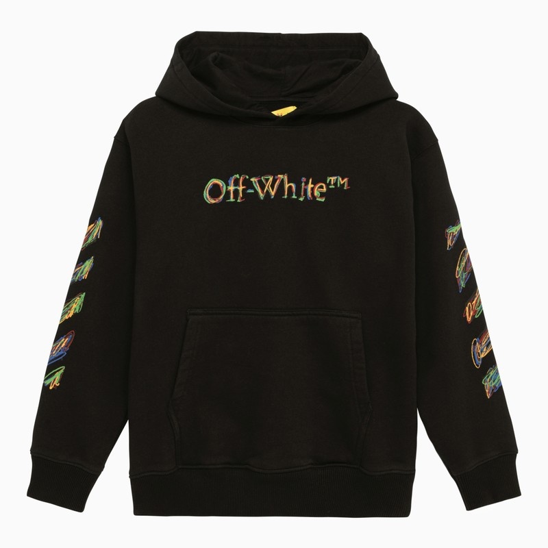 Black cotton sweatshirt with Sketch logo - 1