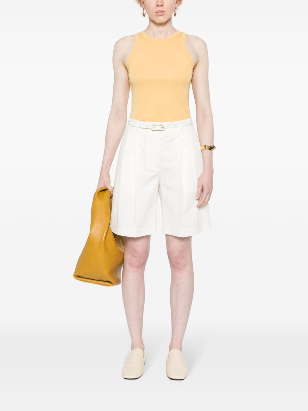 sleeveless crepe tank top - 2