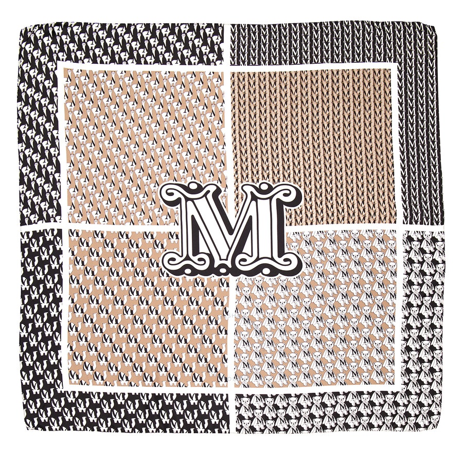 Max Mara Carre Printed Silk Scarf - 1