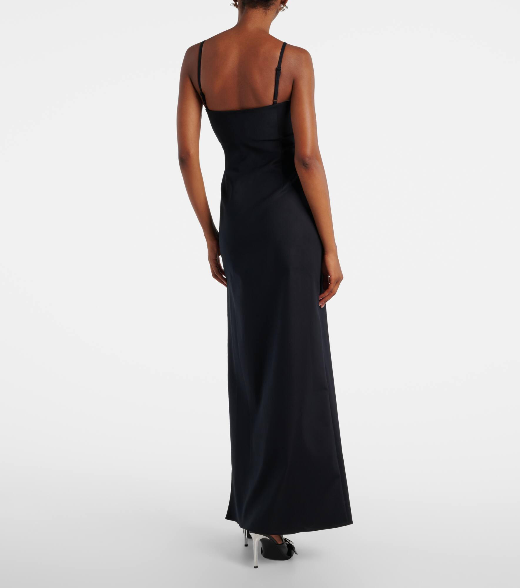 Garter cotton-blend jersey maxi dress - 3