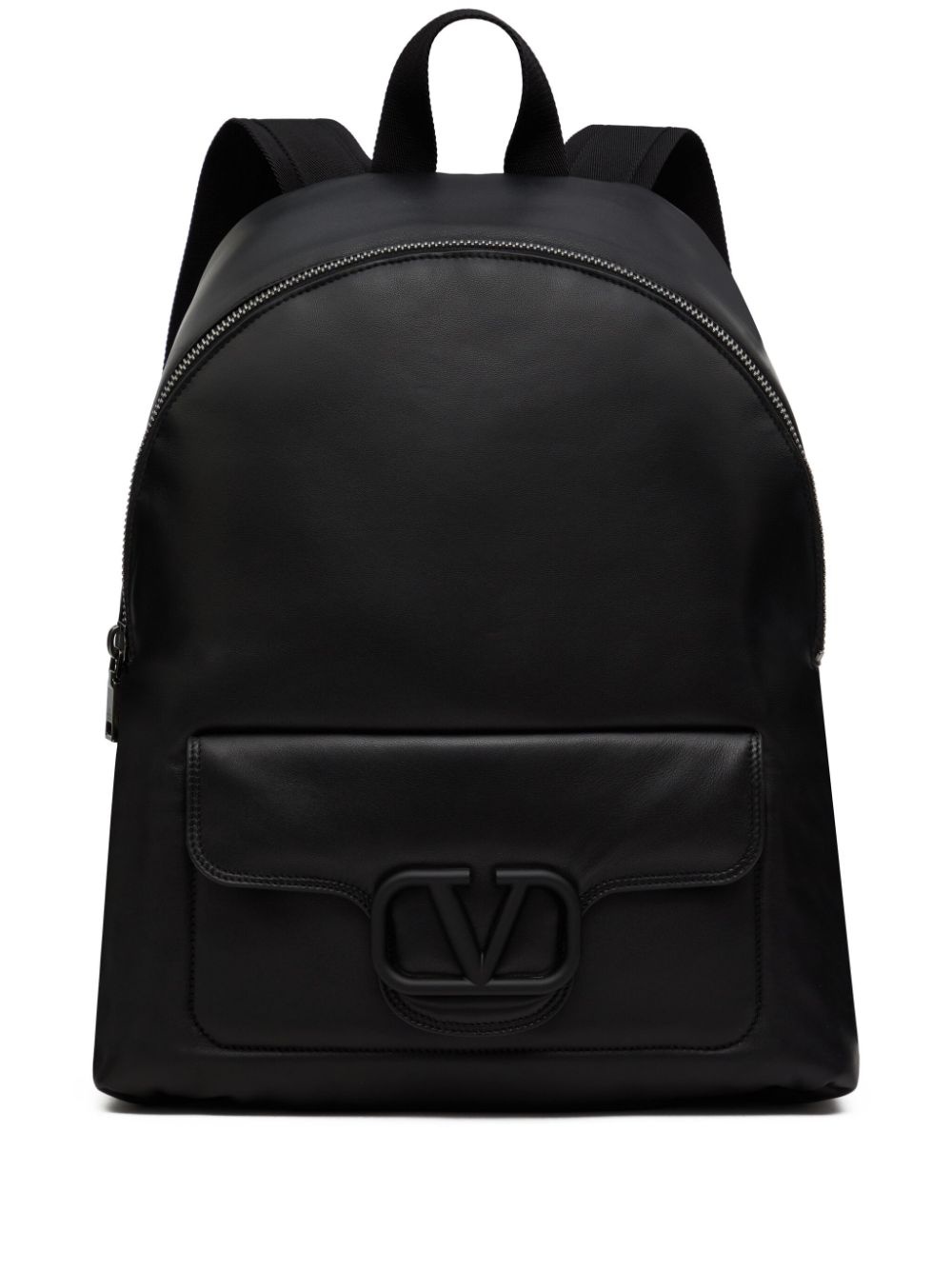 VLogo Signature leather backpack - 1