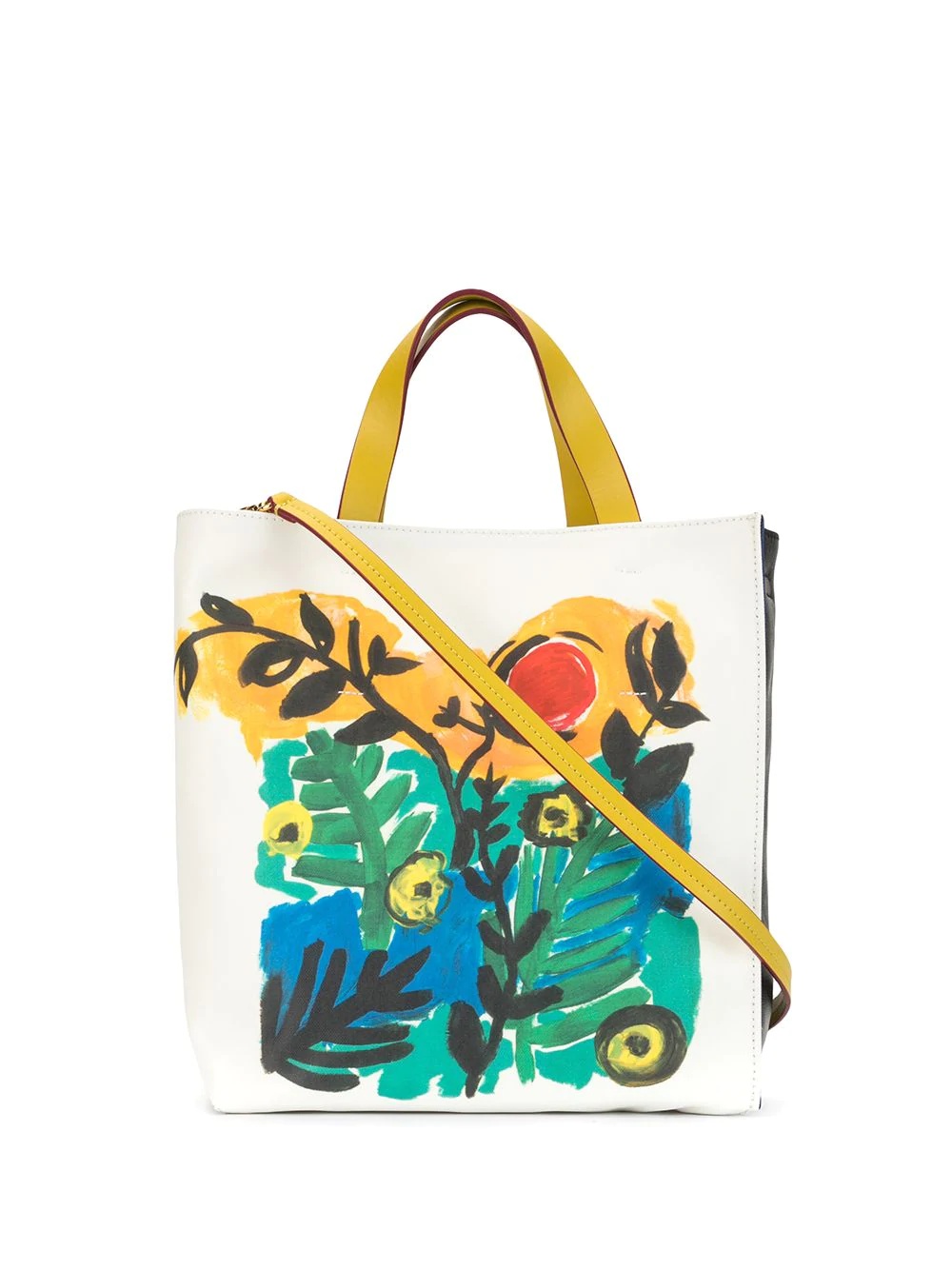 floral-print tote bag - 1