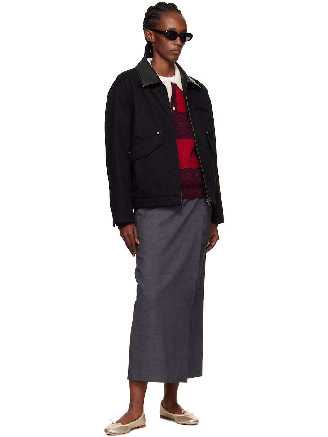 Black Vintage Padded Work Jacket - 4