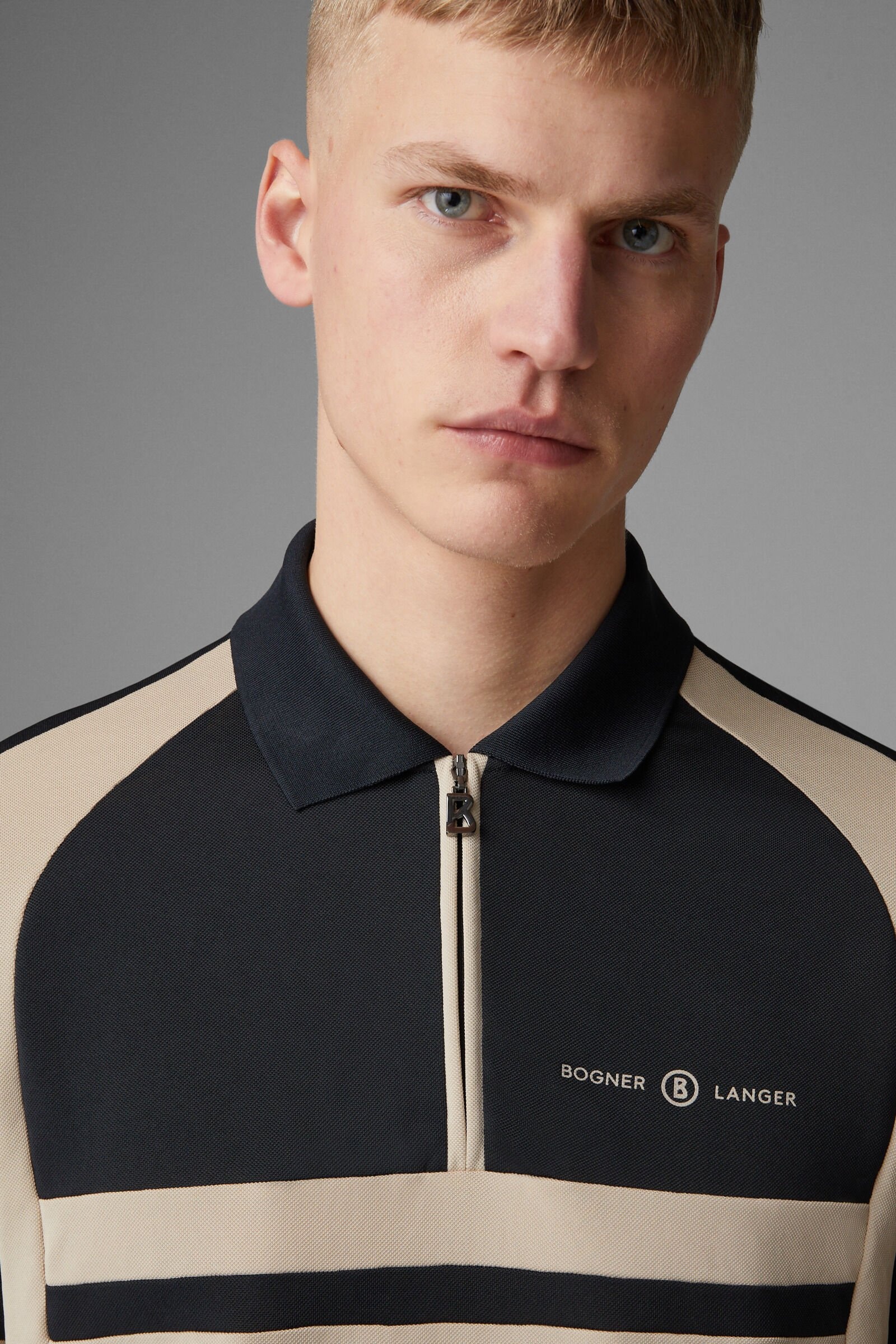 Bernhard Polo shirt in Black/Beige - 4