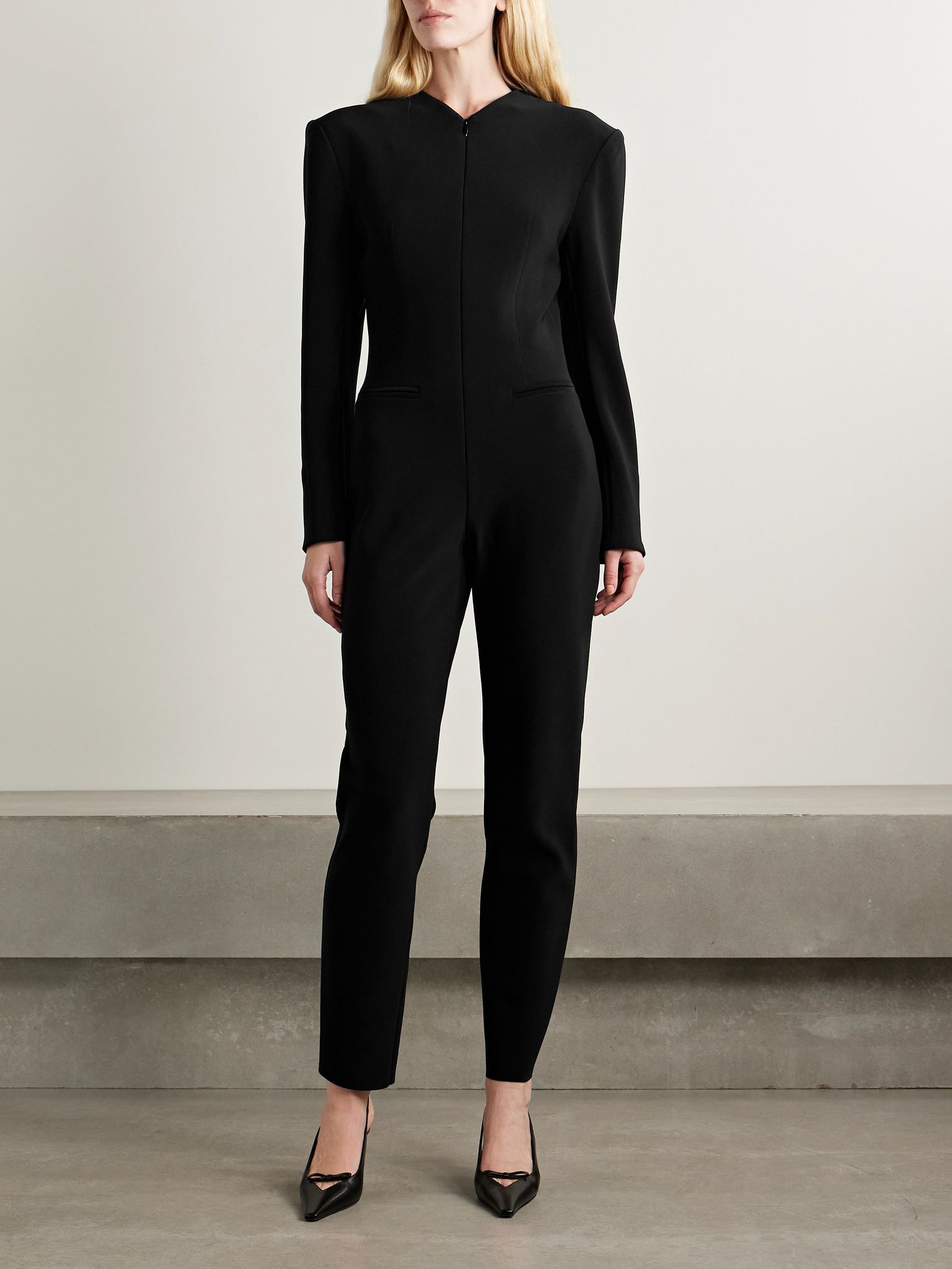 Stretch-jersey jumpsuit Black - 3
