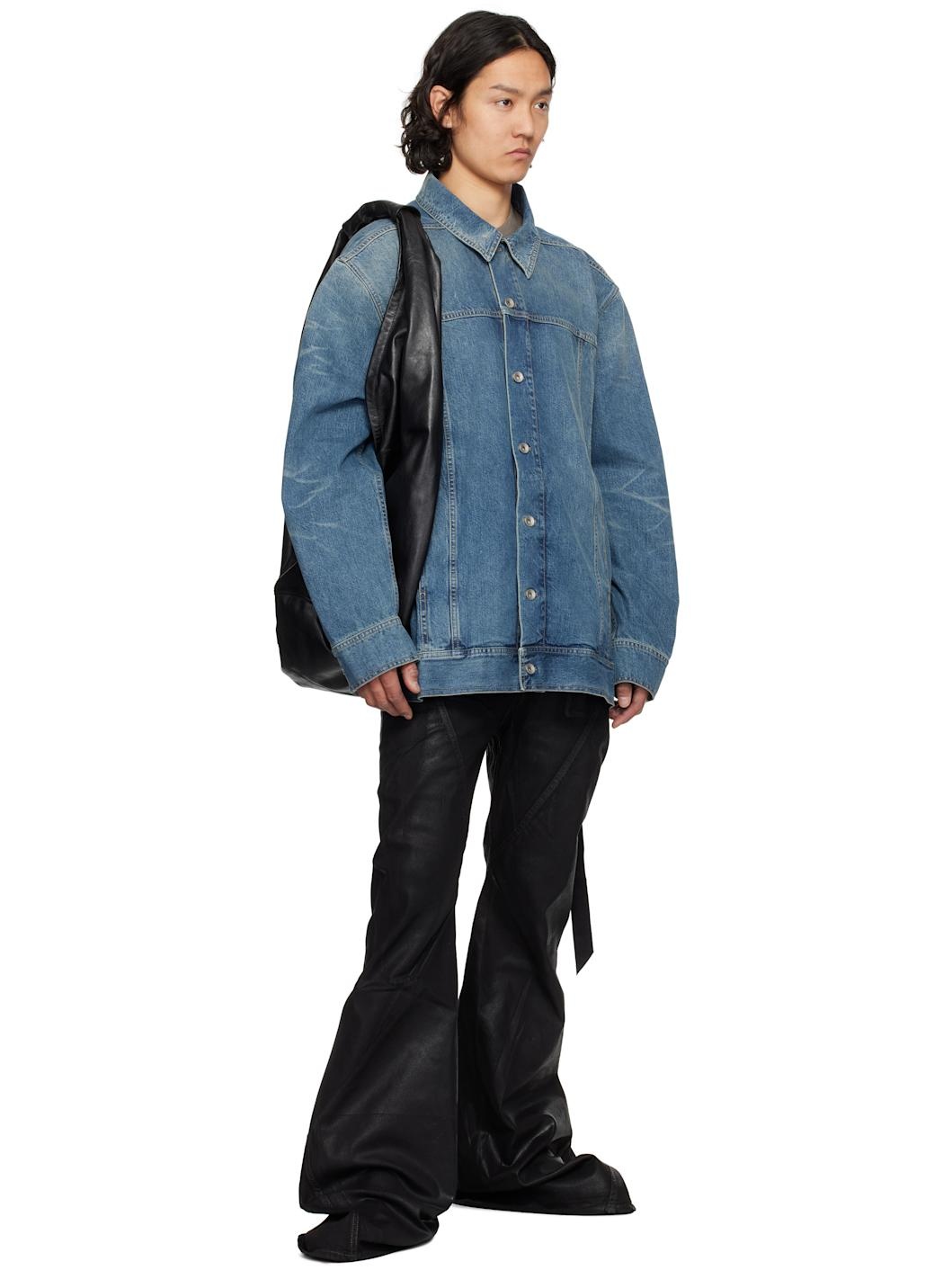 Indigo Hollywood Jumbo Worker Denim Jacket - 4
